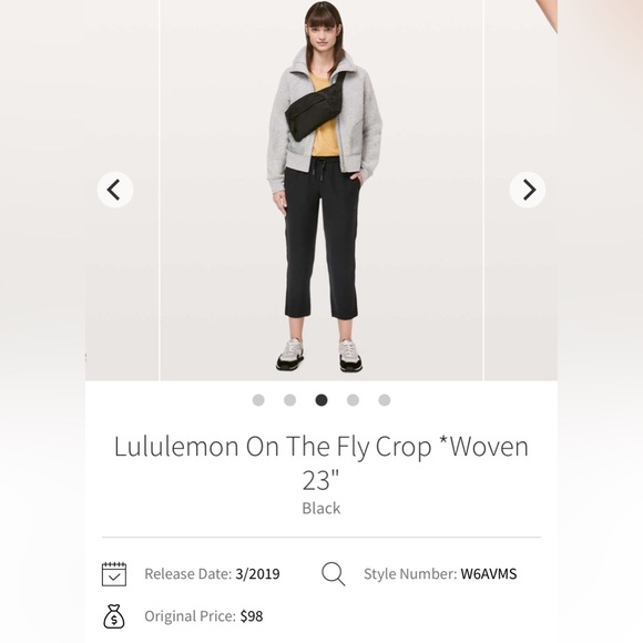 🖤 Lululemon On The Fly Pants Crop *Woven 23"
Black Sz 6✨Like 🆕 - Picture 6 of 10